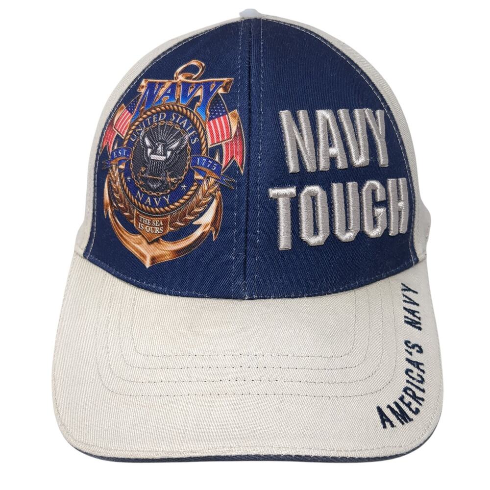 America's Navy Tough Strapback Baseball Cap Multi One Size Adjustable 6 Panel AM